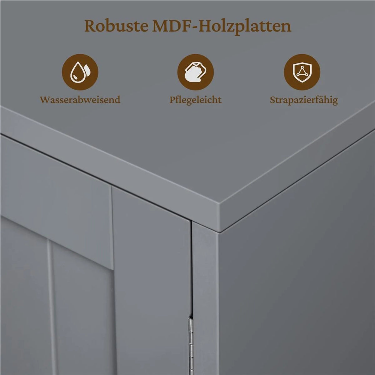 Yaheetech Waschbeckenunterschrank mit U-förmiger Aussparung und Wäschekorb 90 x 30 x 62,5 cm – Dunkelgrau – MDF und Metall
