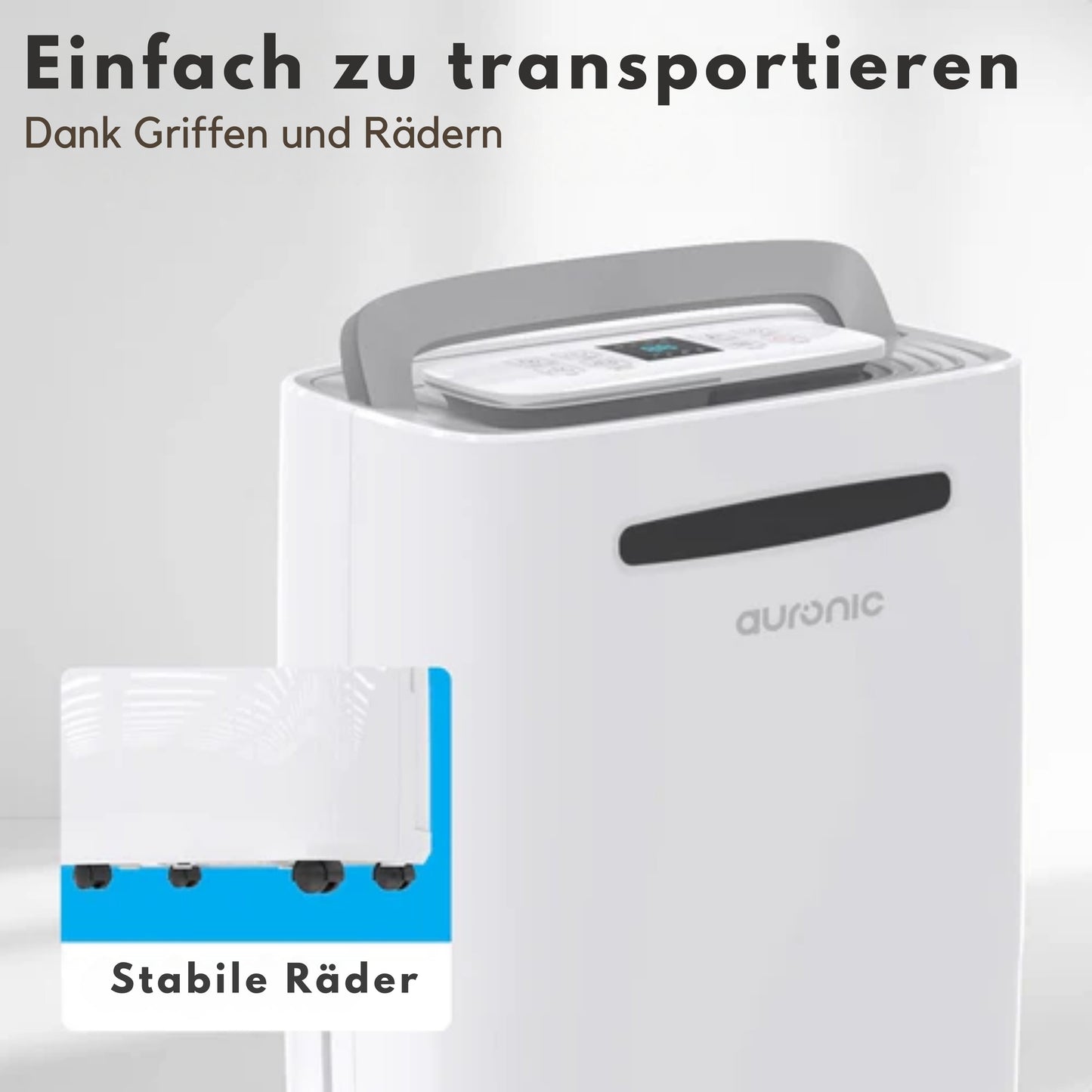 Auronic Luftentfeuchter - 25L pro Tag - Schlafzimmer/ Badezimmer/ Wohnzimmer & Büro - Weiß