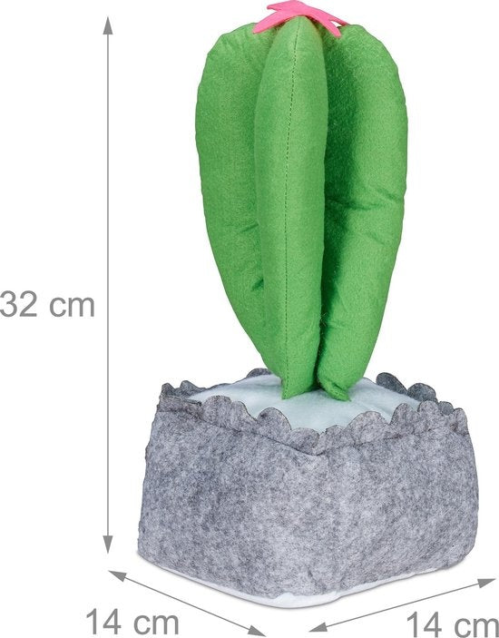Relaxdays Türstopper Kaktus - Türstopper Kind - Türpuffer - Türstopper für innen - Sand