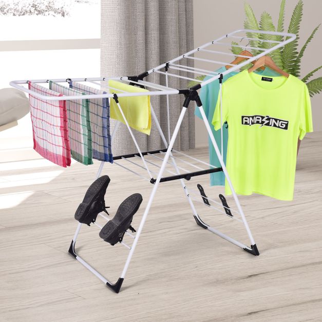 Coast Wäscheständer Metall ausziehbar Schwarz + Silber - 110-189 cm