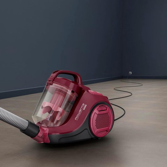 Rowenta Swift Power Cyclonic – Kompakter beutelloser Staubsauger – 900 W – Bordeauxrot