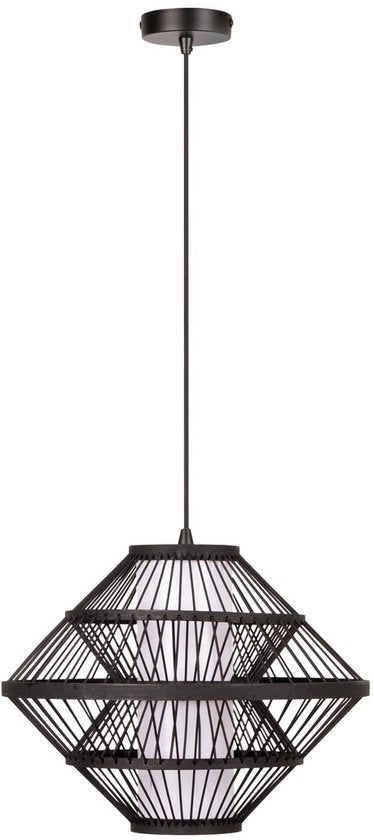 Lucide PASQUINO – Hängeleuchte – Ø 40 cm – 1xE27 – Schwarz – Essential – Japandi