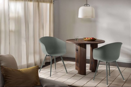 Feel Home - Luxuriöser Schalensitz für den Außenbereich - MOSS Grey - Set aus 2 Teilen