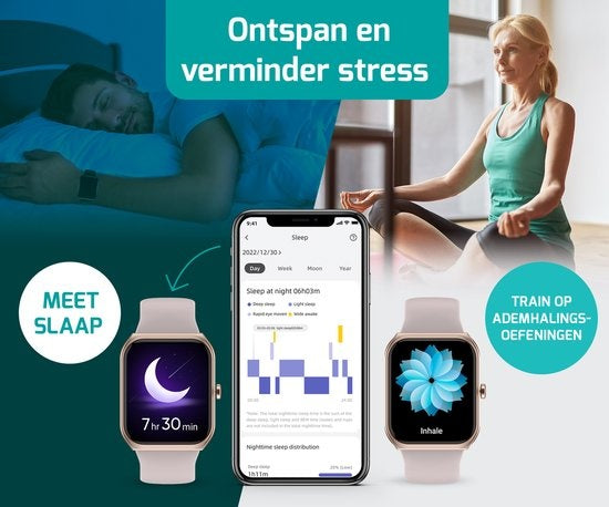 FITAGE Smartwatch - Schrittzähler - Sportuhr - Rosa