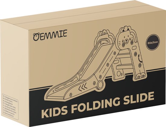 Bambini Slide - Rutsche für Kleinkinder - Rutsche für draußen - Rutsche für drinnen - Spielplatz - faltbar - Grün