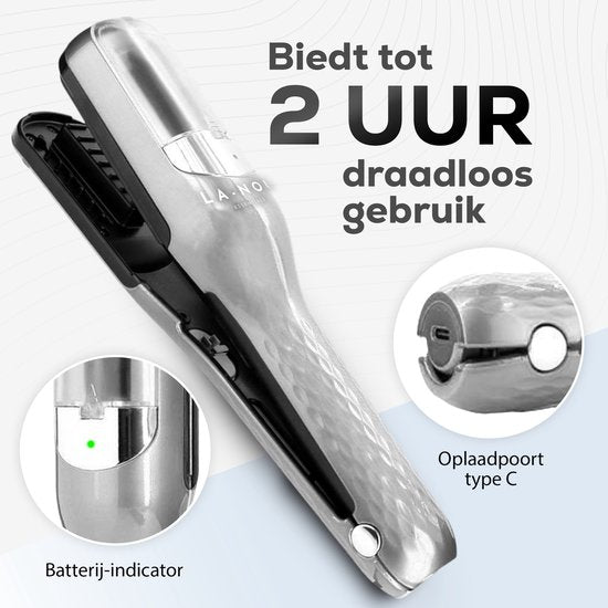 La Nou® Splitterentferner 4 - Splitterentferner - Inkl. Zubehör - Für Spliss - Splittertrimmer - Splitterentferner - Silber