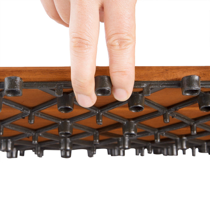 Casaria Akazienholz Fliesensatz 66 Stück, 30x30cm