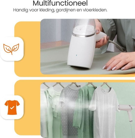 Goliving Wäschedampfer - Handdampfer für Kleidung/Textilien/Stoffe - faltbar - inkl. Reiseetui - Weiß