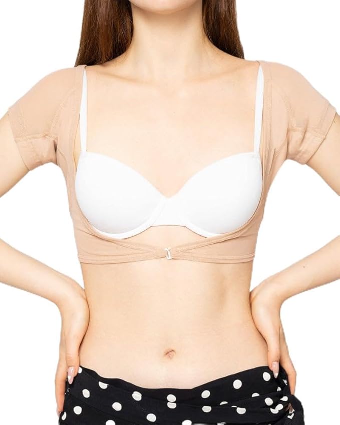Fibershirts Top Damen Antisudor Weiß - Saugfähiges Unterhemd - Gegen Schweißflecken Größe M