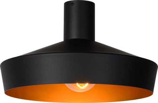 Lucide CARDIFF – Deckenleuchte – Ø 40 cm – 1xE27 – Schwarz