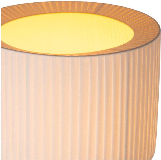 Lucide FOLD – Stehlampe – Ø 45 cm – 1xE27 – Weiß – Japandi