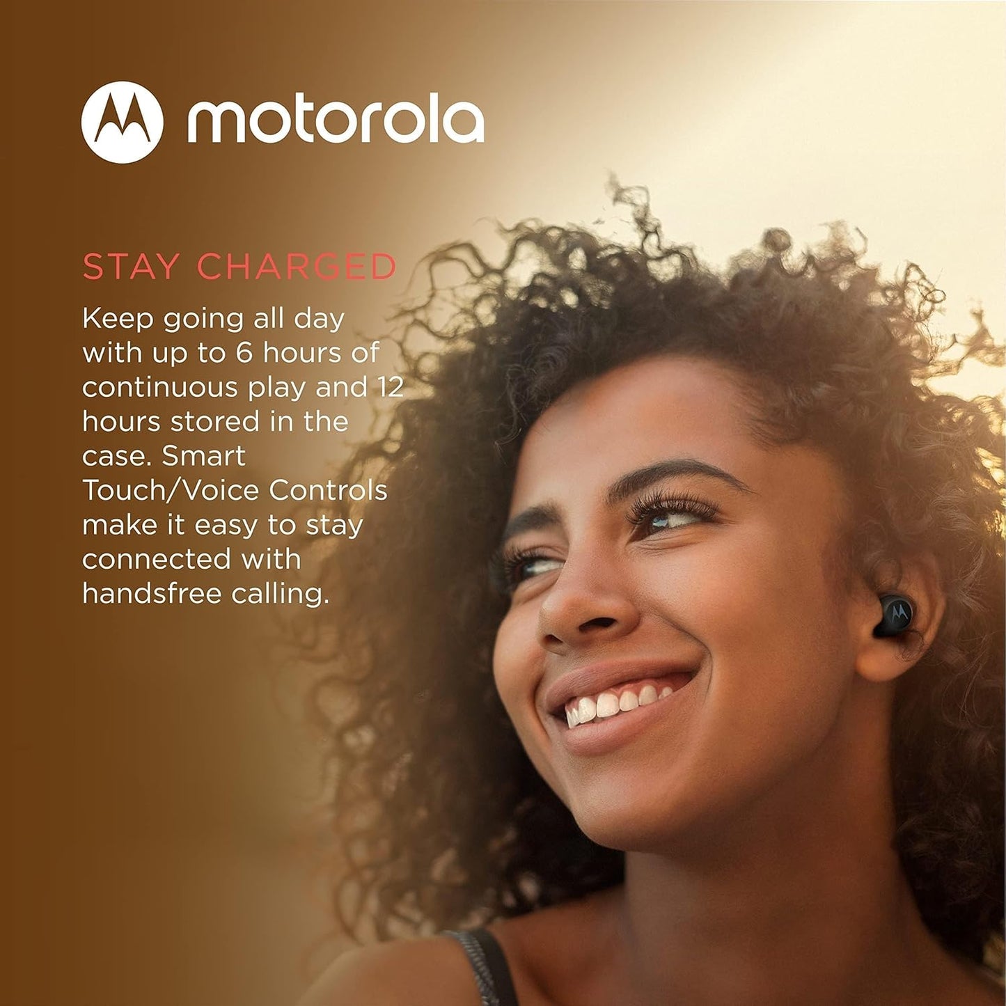 Motorola Sound Wireless earbuds - Moto Buds 250 - In-Ear - Qi-Technologie - wasser- und schweißfest - Touch- und Sprachsteuerung - 18 Stunden Spielzeit - schwarz, S/M/L