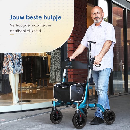 SafeLife Rollator faltbar mit Sitzfunktion - für den Innen- und Außenbereich