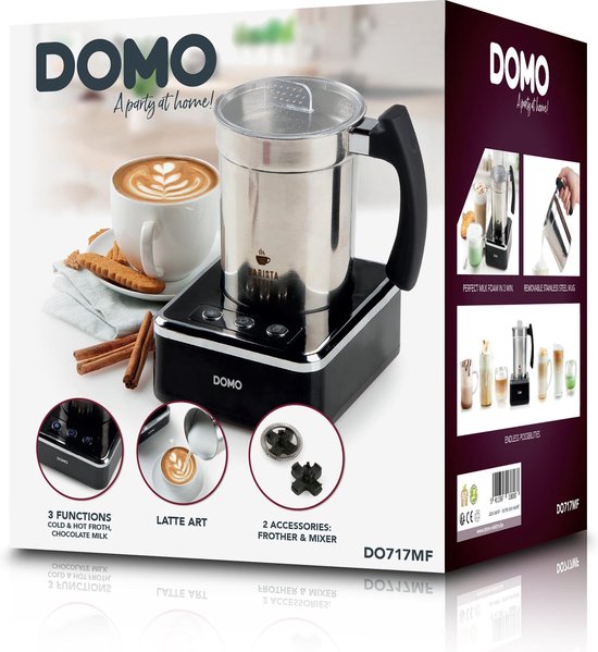 DOMO DO717MF Milchaufschäumer – Edelstahl – 650 W