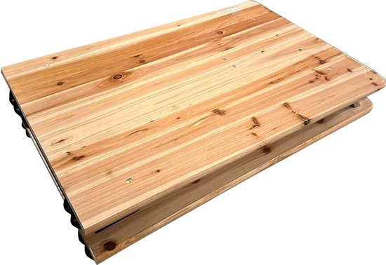 AXI Toon Biertisch-Set – Klapptisch und 2 Bänke – 220 cm – Stahlgestell & Holz – Mit Gummifüßen – Picknicktisch für den Außenbereich