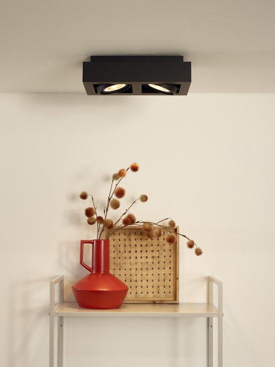 Lucide ZEFIX – Deckenstrahler (Deckenleuchte) – LED „Dim to warm“ – GU10 (ES111) – 2×12 W, 2200 K/3000 K – Schwarz