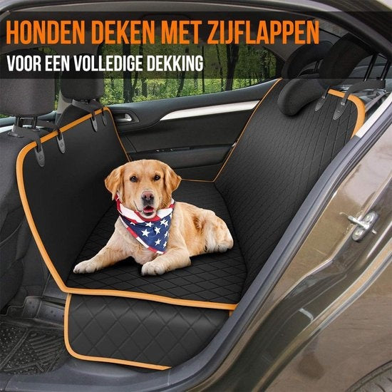 Strex - Hundedecke - Auto-Rücksitz & Kofferraum - 137 x 147 CM - inkl. Hundeleine & Aufbewahrungstasche - Schwarz