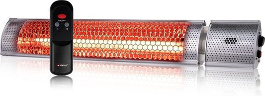 alpina Heater Terrassenheizung - Elektrisch - Innen und Außen - Infrarot - hängend - mit Fernbedienung - 2000W