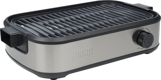 Princess Table Chef Purify – 103215 – Tischgrill – 35 x 21 cm – Tischgrill und Barbecue mit Luftfiltersystem – Integrierte Absaugung – Bis zu 260 Grad – PFAS-frei – 1800 W