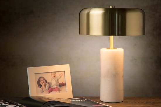 Lucide MIRASOL – Tischlampe – Ø 25 cm – 3xG9 – Weiß