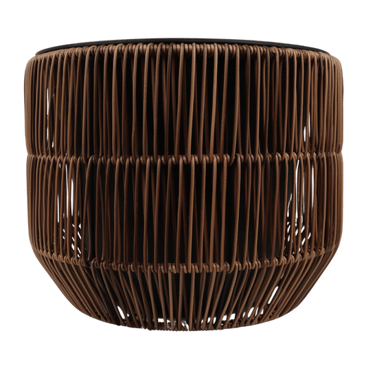 Mica Decorations Topf Peta – rund – dunkelbraun – 26 x 28 cm