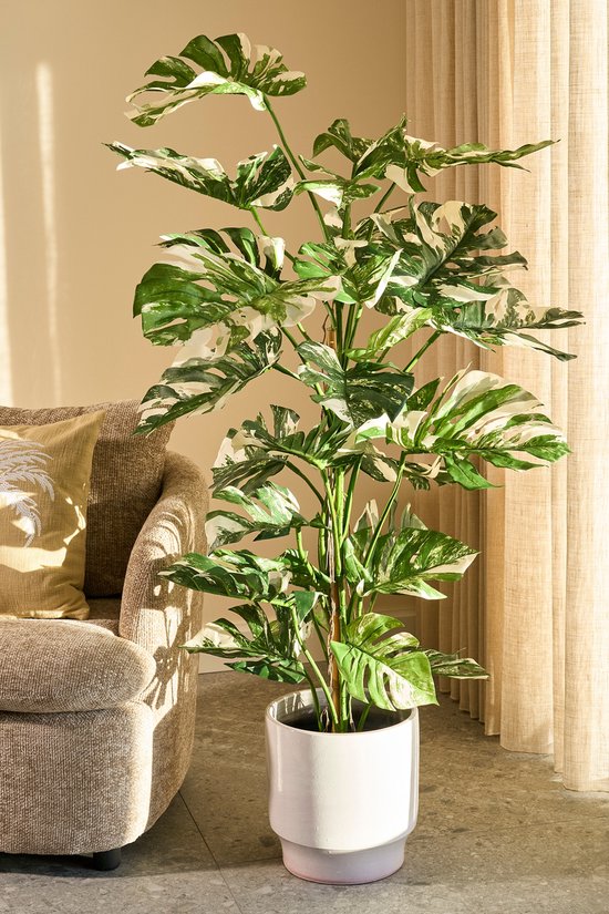 Mica Decorations Monstera Baum Künstliche Pflanze - H140 x Ø120 cm - Grün