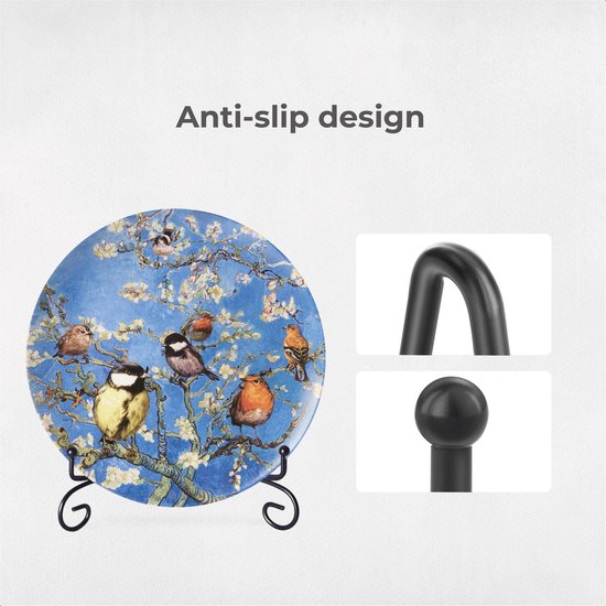 Tellerständer - Schwarz - Teller bis zu 27cm hoch - Elegantes Design - Tellerständer - Tellerständer - Tellerhalter - Für Zierteller - Telleraufhänger