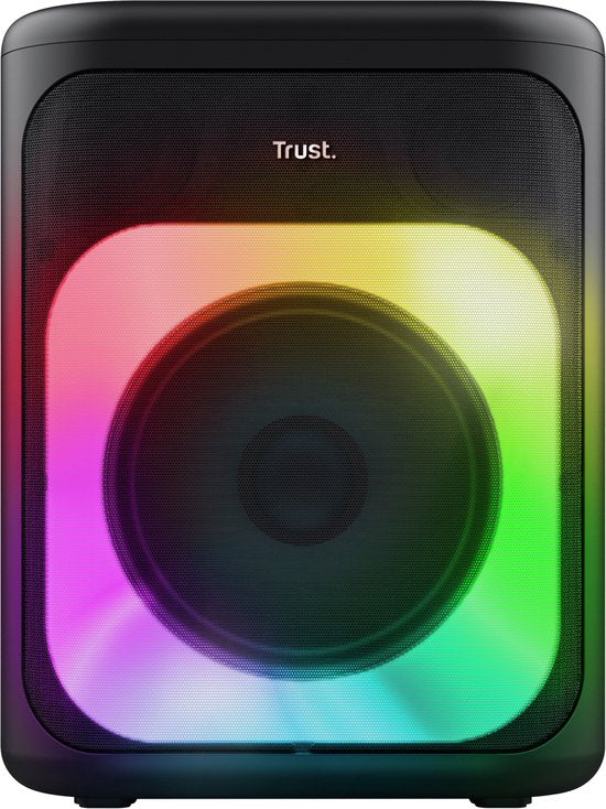 Trust Azura – Bluetooth-Lautsprecher – Partybox – Kabellos – RGB-Beleuchtung – Bis zu 11 Stunden Akkulaufzeit – Schwarz