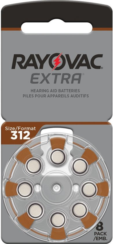 Rayovac 312 - PR41 Extra - 8er-Pack