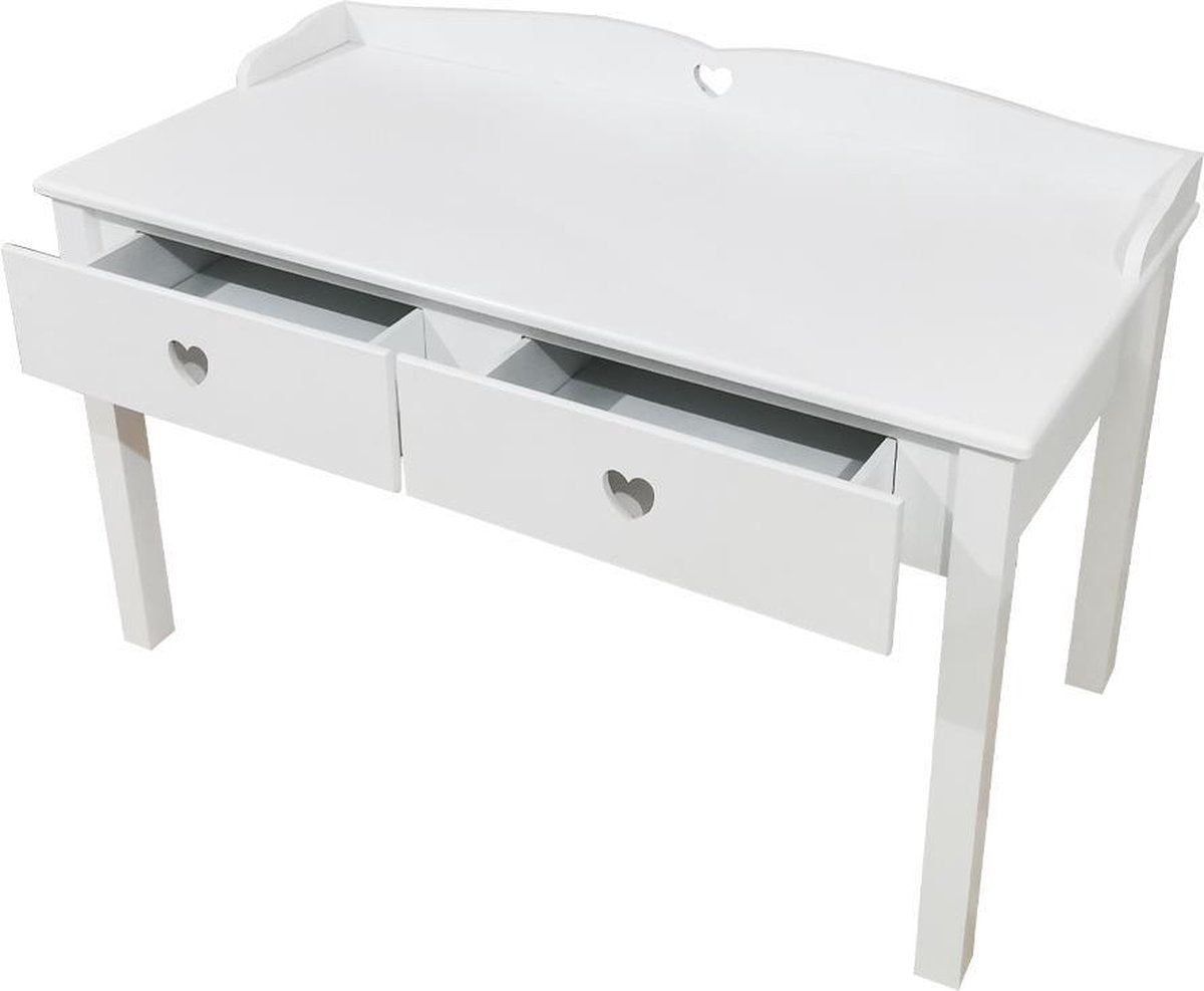 VDD Kinderschreibtisch - 2 Schubladen - 55 x 110 x 61 cm - Weiß