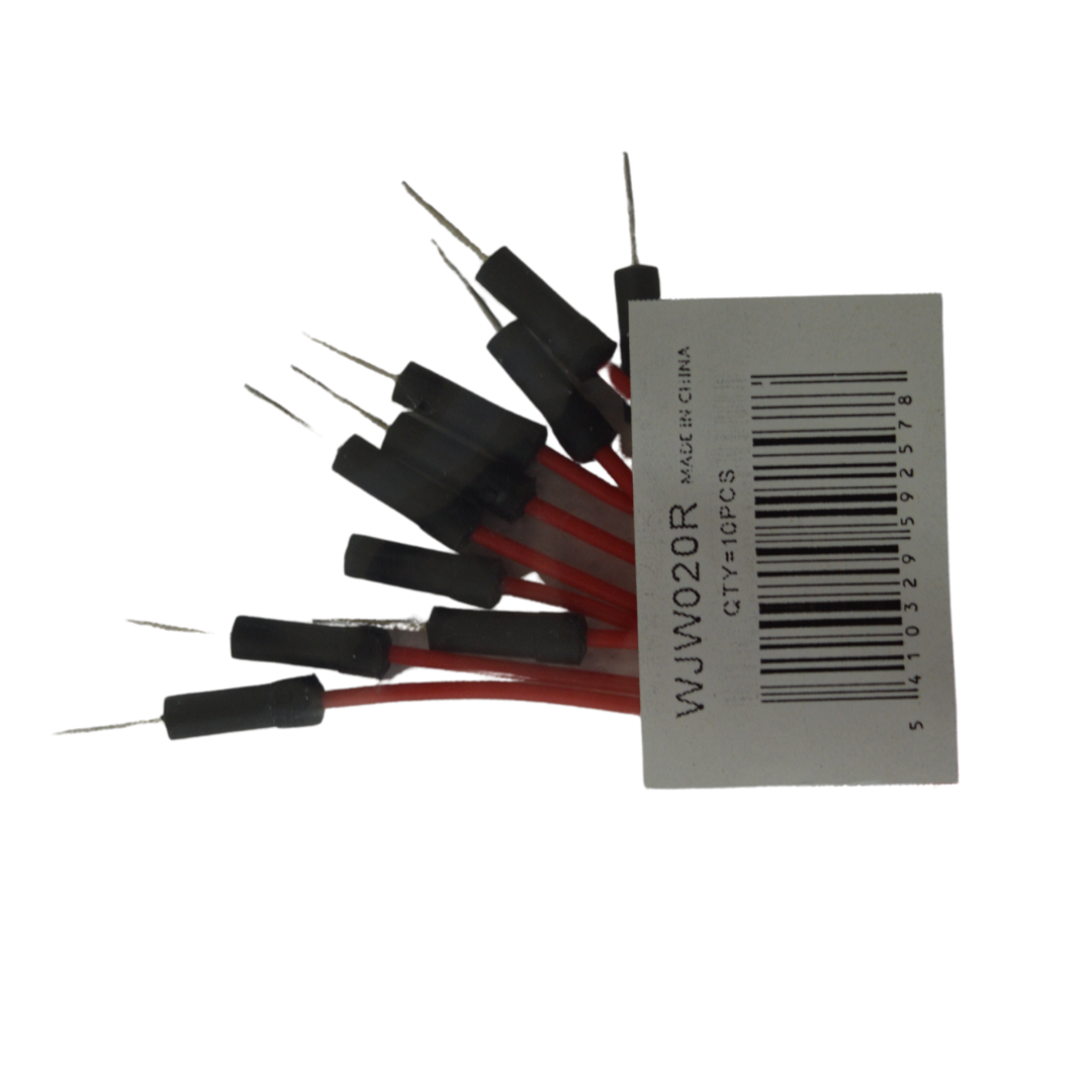 Starthilfekabel-Set, 10 Stück / Satz, 20 cm lang, Farbe Rot
