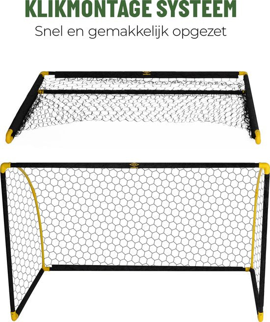 Umbro Fußballtor - Faltbar - 180 x 91 x 120 CM - Für Kinder - Schwarz/Gelb