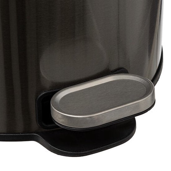 5Five Mülleimer/Treteimer Delta – Titan – Metall – 30 Liter – 39 x 33 x 62 cm – Küchenabfalleimer
