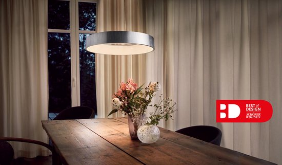 Ledvance - Pendelleuchte mit Biorythmus-Funktion - 450 mm - Aluminium - Dimmbar - 2200-5000 K - 500 lm - Silber