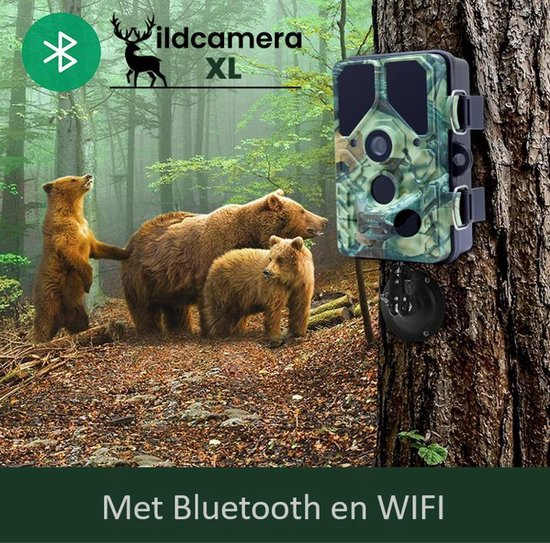 Camouflage EZ45 Wildtierkamera - Wildtierkamera mit Nachtsicht - mit WIFI - Gartenbeobachtung - 24MP