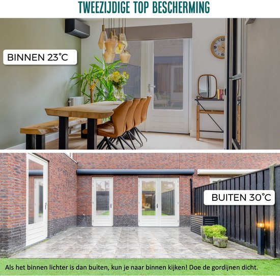 Homewell® Sonnenschutz-Fensterfolie – 60 x 200 cm – Isolierend & hitzebeständig – Sichtschutz – HR++(+) geeignet – 15 % Spiegeleffekt, silberfarben