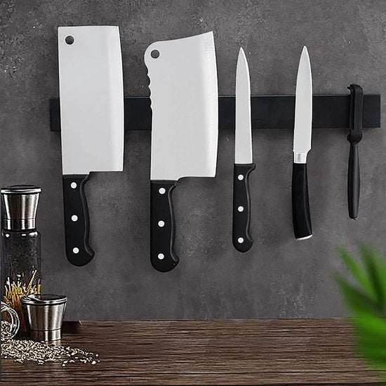 Volcan Messermagnet - 3M Tape - Magnetischer Messerhalter - 40CM - Industrie - Messerhalter Selbstklebend - Edelstahl