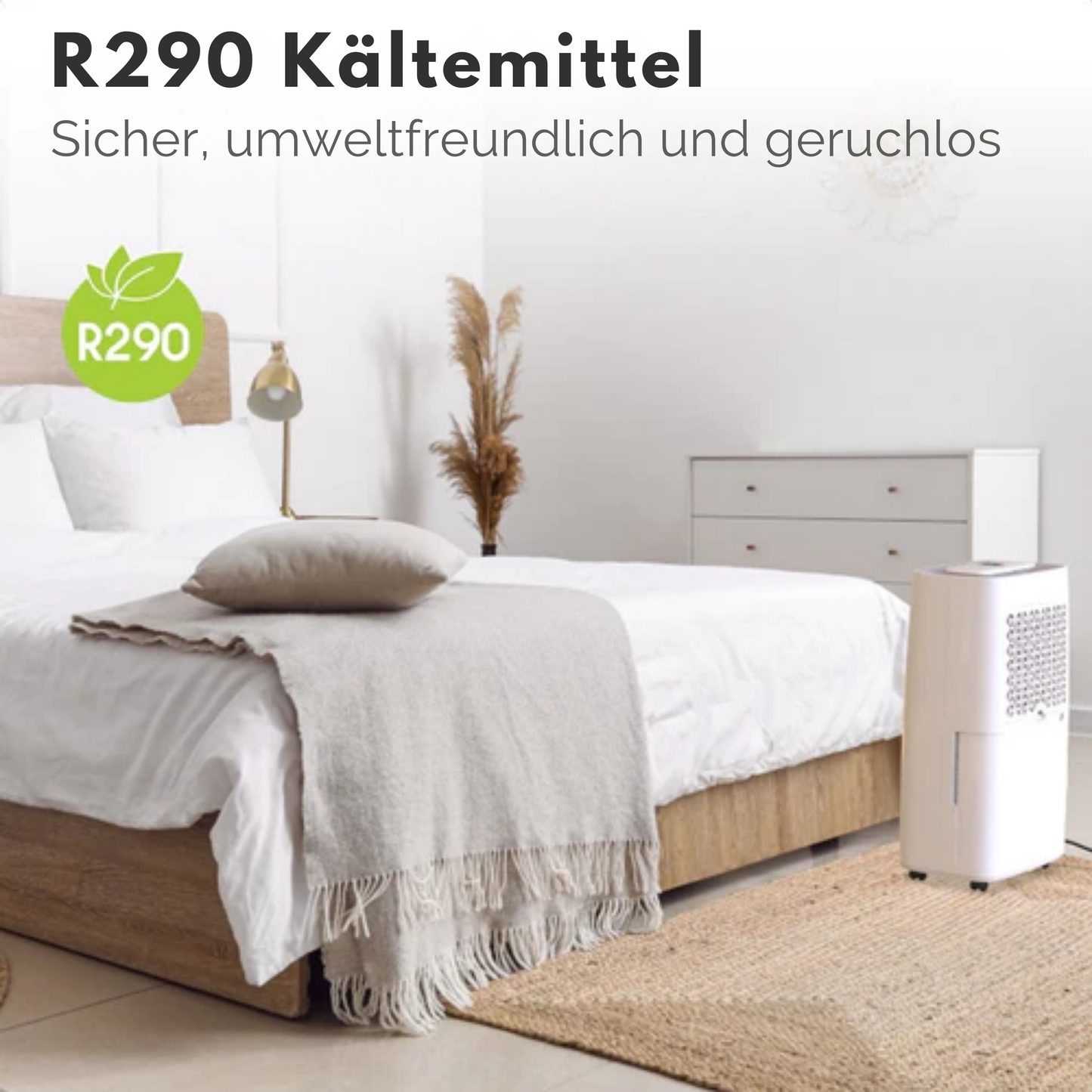 Auronic Luftentfeuchter - 25L pro Tag - Schlafzimmer/ Badezimmer/ Wohnzimmer & Büro - Weiß