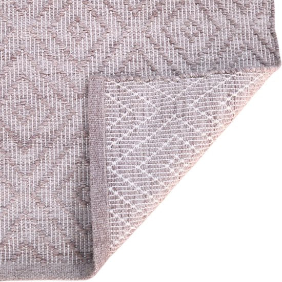 AXI Bali Outdoor-Teppich – Rechteckig – 140 x 200 cm – Rosa – Geometrisches Muster – Outdoor-Teppich – Wetter- und UV-beständig – Flachgewebt – Gartenteppich – Für drinnen und draußen