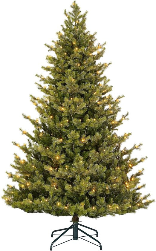 Black Box Trees Clive Künstlicher Weihnachtsbaum mit LED-Lichtern - H215 x Ø142 cm - Grün