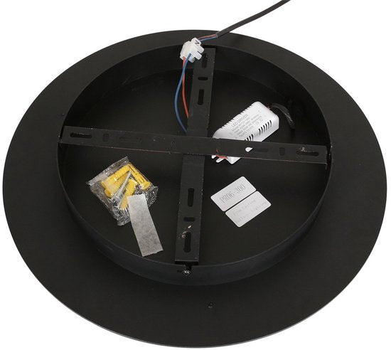 Deckenleuchte Ringlux 3655ZW, schwarze Deckenleuchte, Ø 32 cm, mit warmem LED-Licht, aus Metall und Kunststoff, trendiges Design, Marke Steinhauer