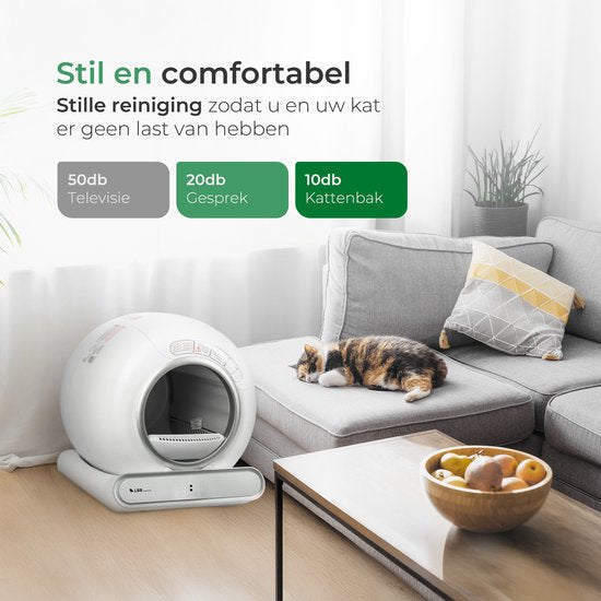 Little Big Bird - Selbstreinigende Katzentoilette - XXL - 3. Generation - Inklusive App - Weiß