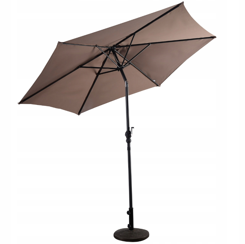 Coast Large Garden Parasol Brown 270 x 235 cm - Stabiler und stilvoller Schutz vor der Sonne