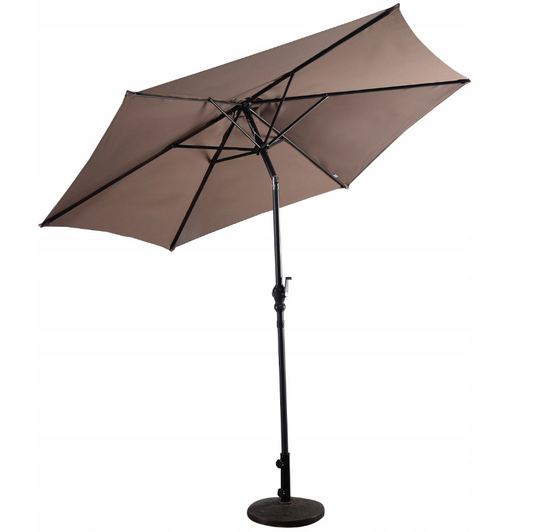 Coast Large Garden Parasol Brown 270 x 235 cm - Stabiler und stilvoller Schutz vor der Sonne