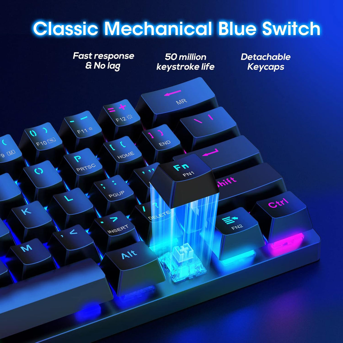 ET mechanische Tastatur mit Maus – 60 % – QWERTY US