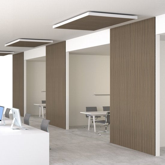 tectake® 2er-Set Akustikpaneele Sonic Wall - Schallabsorbierendes Paneel - Schalldämmung - Größe pro Paneel (LxBxH): ca. 120x60x2,1cm - Verschiedene Farben - Eiche dunkel