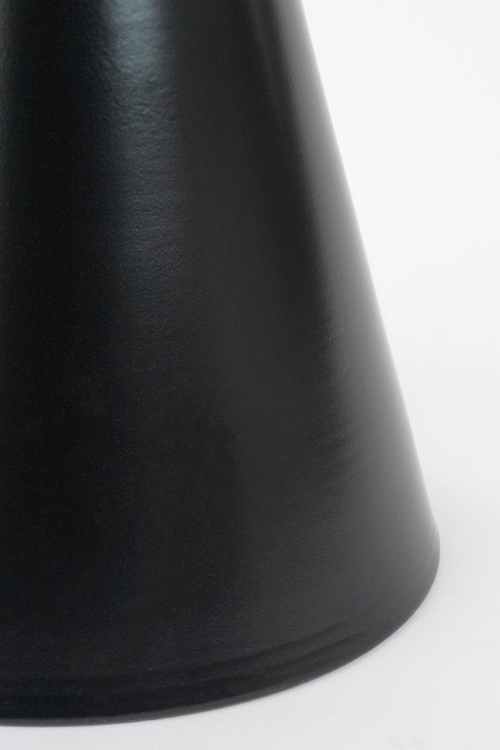 Mica Decorations Jim Beistelltisch – Runder Beistelltisch H45 x Ø31 cm – Eisen-Beistelltisch für Wohnzimmer oder Schlafzimmer – Pflanzentisch – Nachttisch im Industrial-Stil – Schwarz