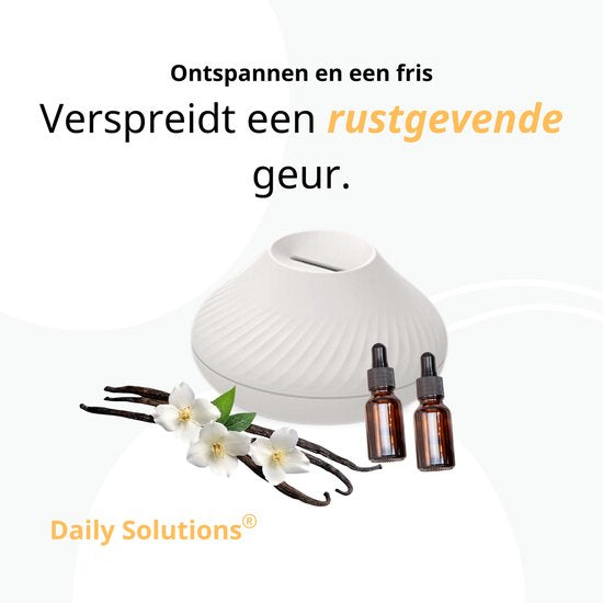 Daily Solutions® Aroma Diffusor - Duft und Farbe - Luftbefeuchter - Aroma Diffusoren - Vernebler - Duft Diffusor - Wohltuende Atmosphäre - Weiß