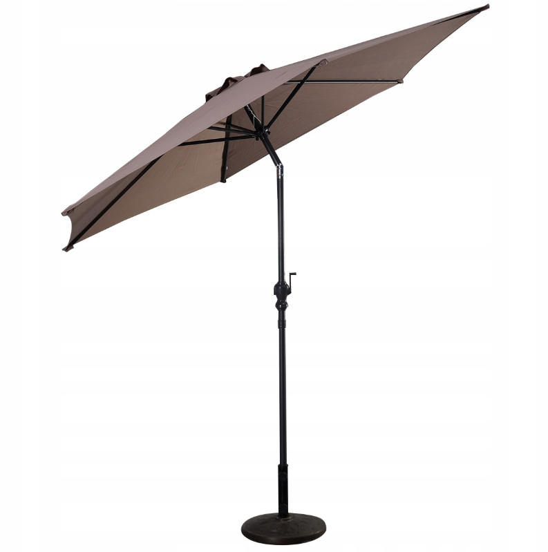 Coast Large Garden Parasol Brown 270 x 235 cm - Stabiler und stilvoller Schutz vor der Sonne