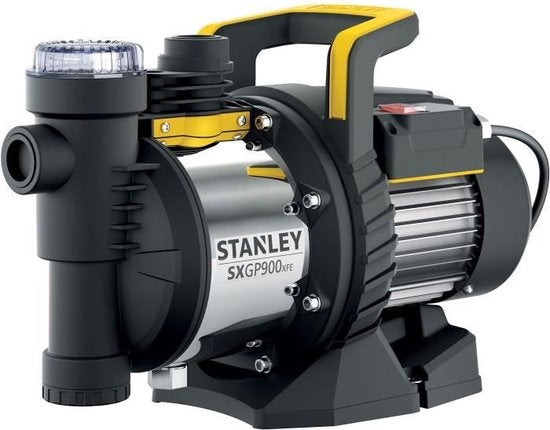 Stanley Selbstansaugende Pumpe, 900 W, Gartenpumpe, Edelstahl, 3600 l/h, IPX4, Wasserfilter